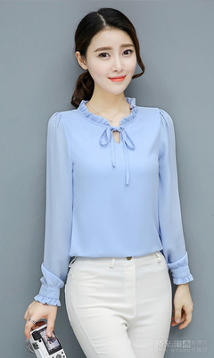 蝴蝶結雪紡襯衫之美,撩親淘分享有韻味的優雅清涼度春夏女裝
