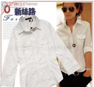 批發(fā)韓版李孝利Nanin純色長袖可卷邊為五分袖燕尾襯衣_服裝服飾_世界工廠網(wǎng)中國產(chǎn)品信息庫