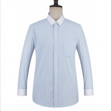 【QDG-116貴州男襯衫批發藍色豎條紋80%棉配色方規領長袖男襯衣圖片】QDG-116貴州男襯衫批發藍色豎條紋80%棉配色方規領長袖男襯衣