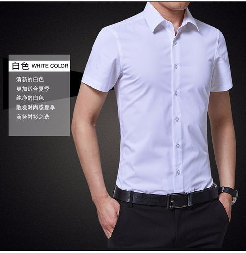 湯河之家2019新款男士夏季短袖襯衫 商務休閑新風尚